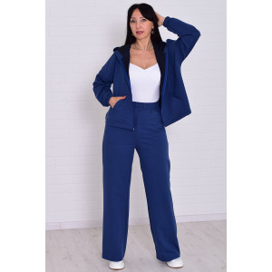 Костюм двойка женский 5345д футер 2-х нитка (последний размер) индиго 42,44,46