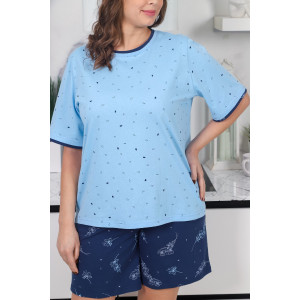 Костюм двойка женский "Брависсимо-2" кулирка (последний размер) голубой 50