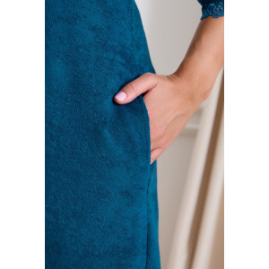 Халат женский "Антей" махра (последний размер) петроль 52,54