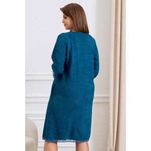 Халат женский "Антей" махра (последний размер) петроль 52,54