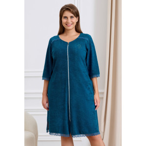 Халат женский "Антей" махра (последний размер) петроль 52,54