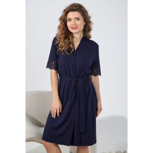 Халат женский "Легенда-3" вискоза (последний размер) тёмно-синий 42