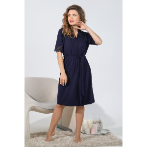 Халат женский "Легенда-3" вискоза (последний размер) тёмно-синий 42