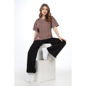 Футболка женская "Движение" кулирка с лайкрой (последний размер) кофейный 48,54