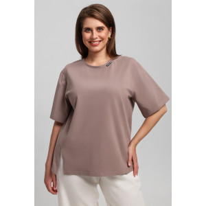 Футболка женская "Волшебница" кулирка с лайкрой (последний размер) бежевый 54