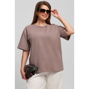 Футболка женская "Волшебница" кулирка с лайкрой (последний размер) бежевый 54