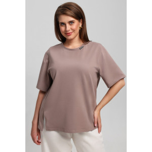 Футболка женская "Волшебница" кулирка с лайкрой (последний размер) бежевый 54