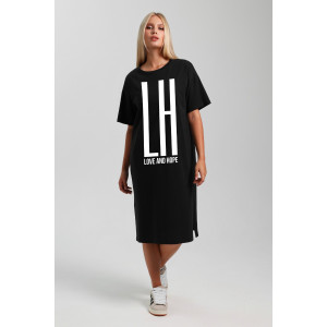 Туника женская "Сабо-2" кулирка (последний размер) черный 50