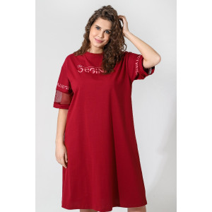 Туника женская "Медея" кулирка (последний размер) бордовый 50,52,56