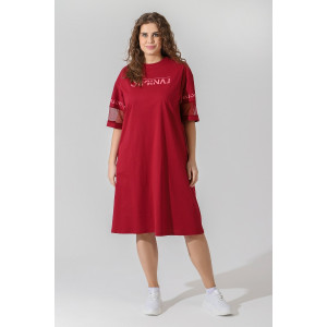 Туника женская "Медея" кулирка (последний размер) бордовый 50,52,56