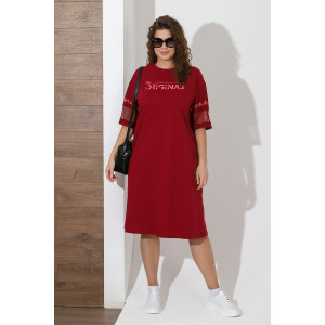 Туника женская "Медея" кулирка (последний размер) бордовый 50,52,56