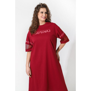 Туника женская "Медея" кулирка (последний размер) бордовый 50,52,56