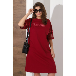 Туника женская "Медея" кулирка (последний размер) бордовый 50,52,56