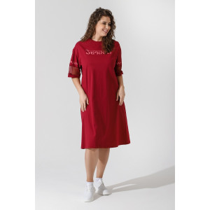 Туника женская "Медея" кулирка (последний размер) бордовый 50,52,56