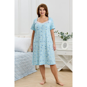 Сорочка женская "Мадера-1" кулирка (последний размер) ромашка 52