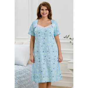 Сорочка женская "Мадера-1" кулирка (последний размер) ромашка 52