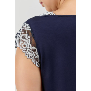 Сорочка женская "Ависта" вискоза (последний размер) темно-синий 52,64