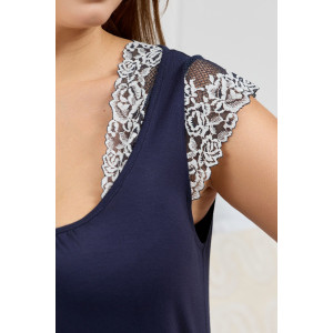 Сорочка женская "Ависта" вискоза (последний размер) темно-синий 52,64