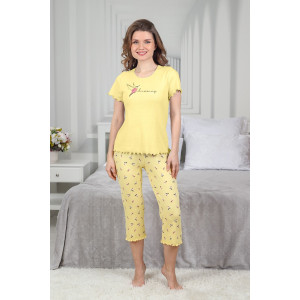 Пижама женская "Амалия-2" кашкорсе (последний размер) желтый 46