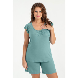 Пижама женская "Камелия-2" вискоза (последний размер) бирюзовый 56