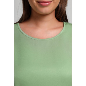 Блузка женская "Летний драйв-4" плательная ткань (последний размер) зеленый 58