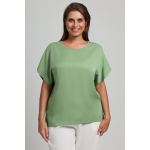 Блузка женская "Летний драйв-4" плательная ткань (последний размер) зеленый 58