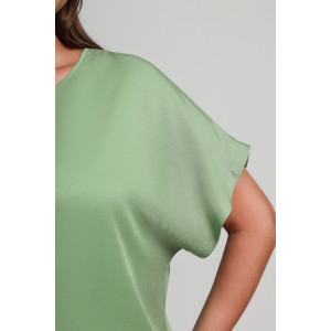 Блузка женская "Летний драйв-4" плательная ткань (последний размер) зеленый 58