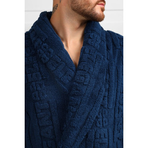 Халат мужской "Идеал-3" велсофт (последний размер) синий 56