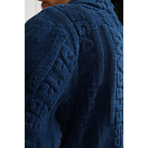 Халат мужской "Идеал-3" велсофт (последний размер) синий 56