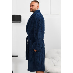 Халат мужской "Идеал-3" велсофт (последний размер) синий 56