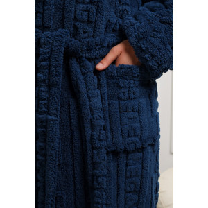 Халат мужской "Идеал-3" велсофт (последний размер) синий 56