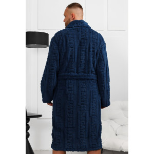 Халат мужской "Идеал-3" велсофт (последний размер) синий 56