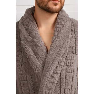 Халат мужской "Идеал-3" велсофт (последний размер) серый 48