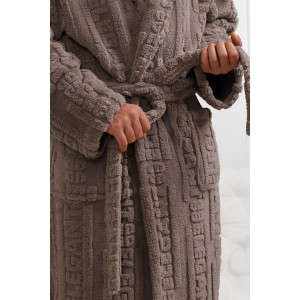 Халат мужской "Идеал-3" велсофт (последний размер) серый 48