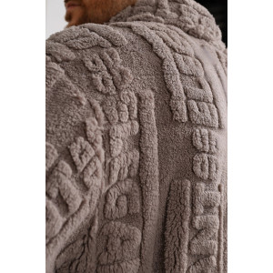 Халат мужской "Идеал-3" велсофт (последний размер) серый 48