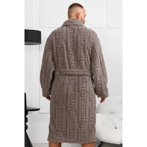 Халат мужской "Идеал-3" велсофт (последний размер) серый 48