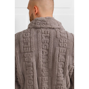 Халат мужской "Идеал-3" велсофт (последний размер) серый 48