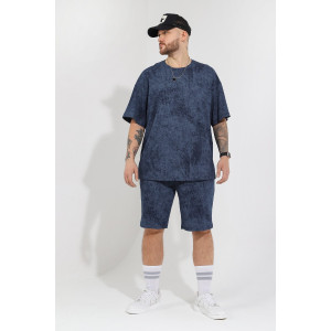 Костюм двойка мужской "Дым-2" кулирка (последний размер) темно-синий 58