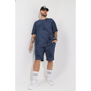 Костюм двойка мужской "Дым-2" кулирка (последний размер) темно-синий 58