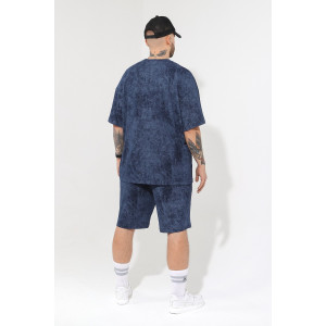 Костюм двойка мужской "Дым-2" кулирка (последний размер) темно-синий 58