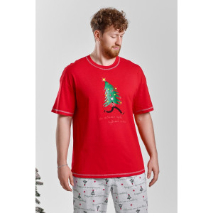 Костюм двойка мужской "Праздник-5.1" кулирка (последний размер) красный 54