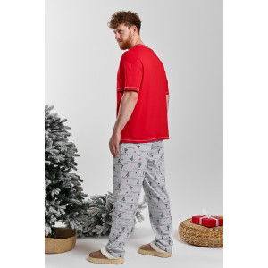 Костюм двойка мужской "Праздник-5.1" кулирка (последний размер) красный 54