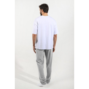 Брюки мужские "Герой-6" кулирка (последний размер) серый меланж 54,56