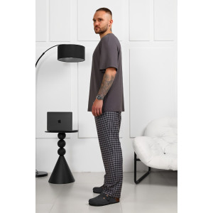 Брюки мужские "Генри-1" фланель (последний размер) клетка 50