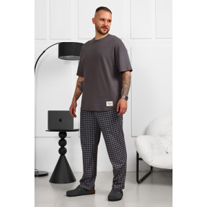 Брюки мужские "Генри-1" фланель (последний размер) клетка 50