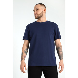 Футболка мужская "Клаб-1У" кулирка с лайкрой (последний размер) темно-синий 50