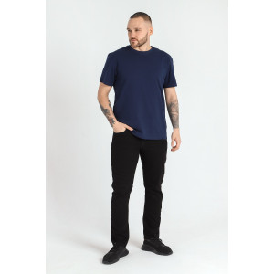 Футболка мужская "Клаб-1У" кулирка с лайкрой (последний размер) темно-синий 50