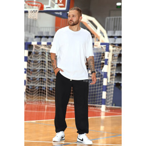 Брюки мужские "Успех-6" футер 2-х нитка с лайкрой (последний размер) черный 54