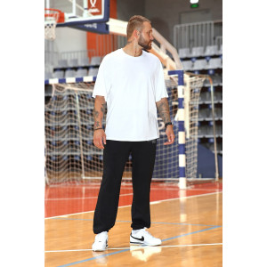 Брюки мужские "Успех-6" футер 2-х нитка с лайкрой (последний размер) черный 54