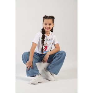 Футболка детская "Карнавал-1" кулирка (последний размер) молочный 170